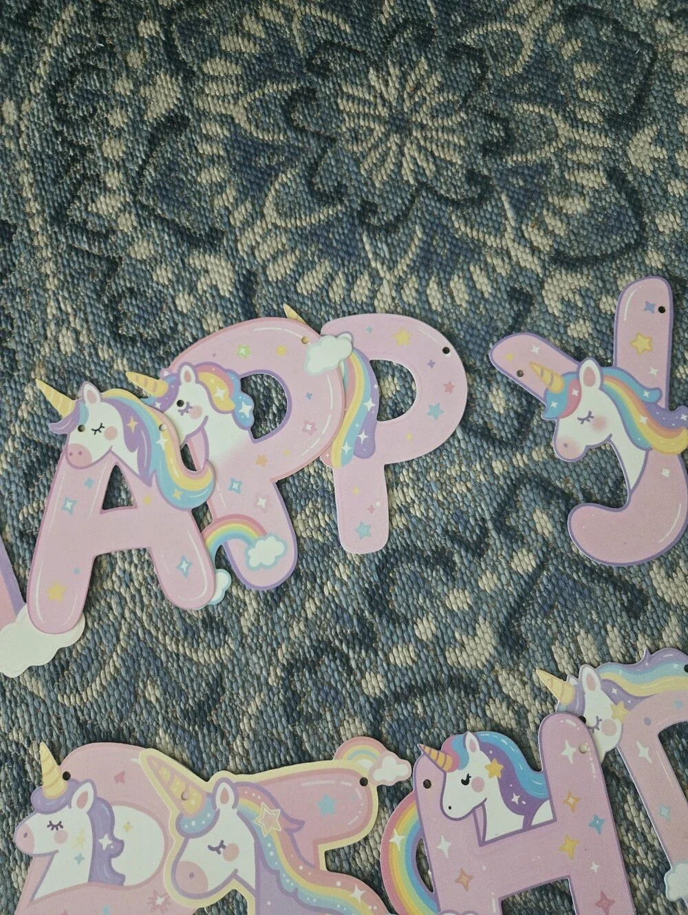 Unicorn Pink 'HAPPY BIRTHDAY' Party Banner - Ideal for Home Celebrations